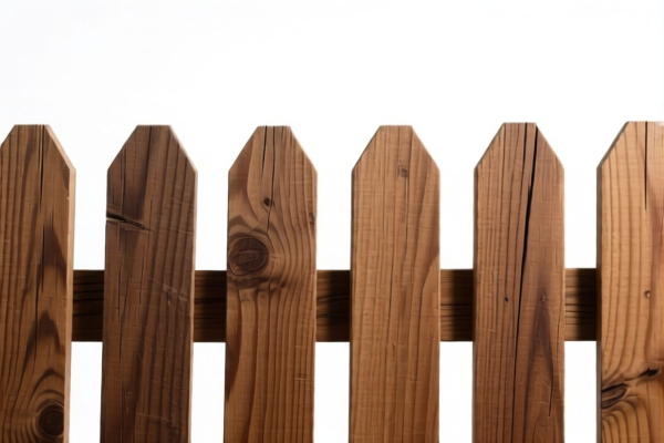 Wooden fence posts