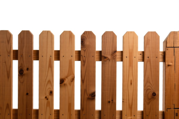Wooden fence rails