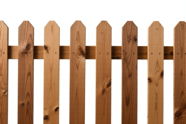 Wooden fence rails