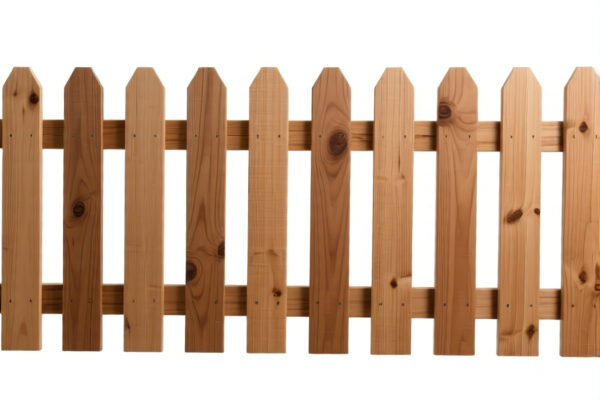 Wooden fence rails