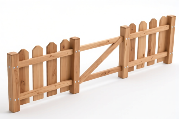 Assembled Wood Fence Sections