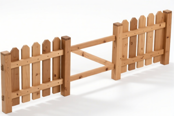 Assembled Wood Fence Sections