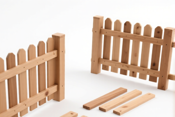 Assembled Wood Fence Sections