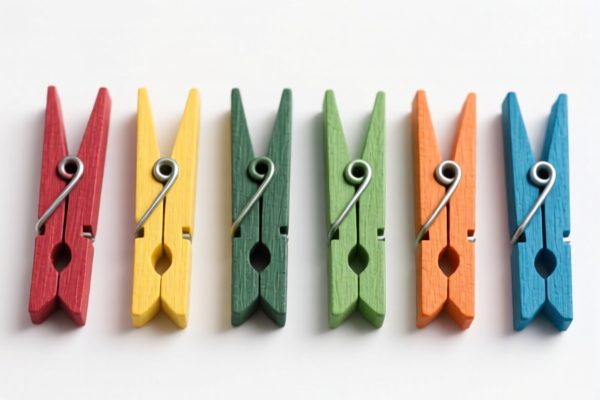 Dyed Wooden Clothespins