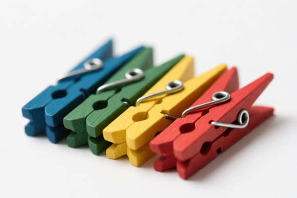 Dyed Wooden Clothespins