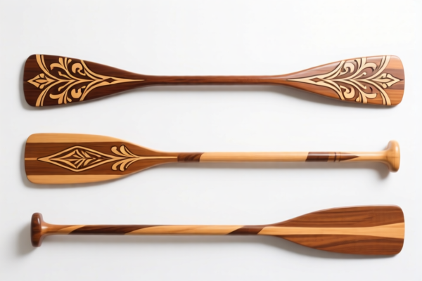 Decorative wood canoe paddles