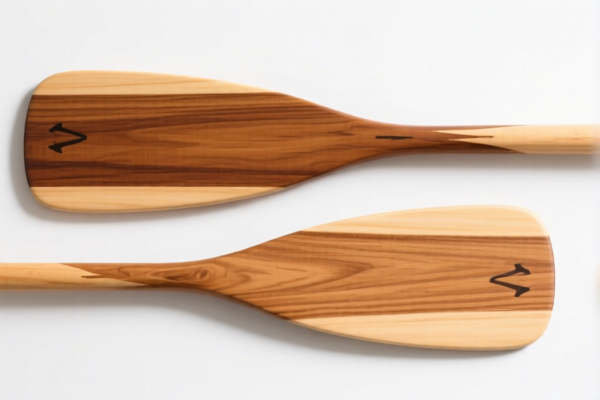 Handmade wood canoe paddles