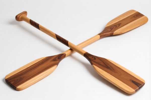 Handmade wood canoe paddles