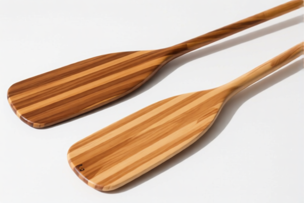 Outdoor wood canoe paddles