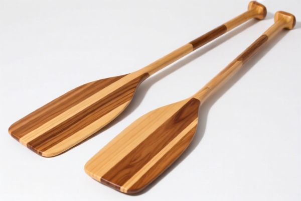 Outdoor wood canoe paddles