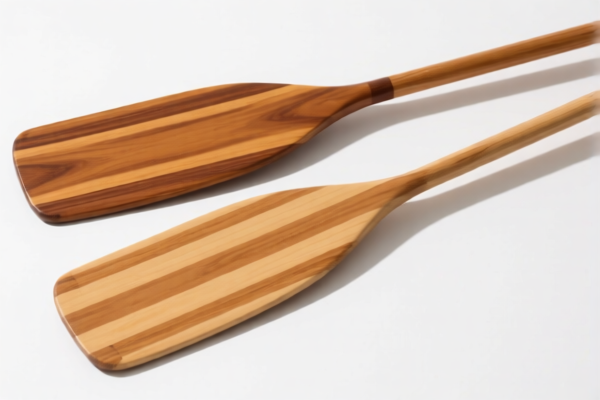 Outdoor wood canoe paddles