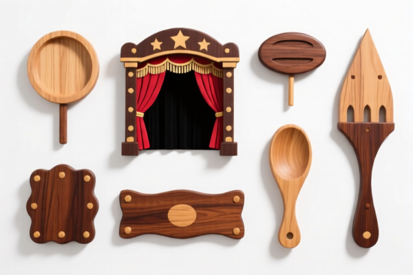 Wooden props for stage performances