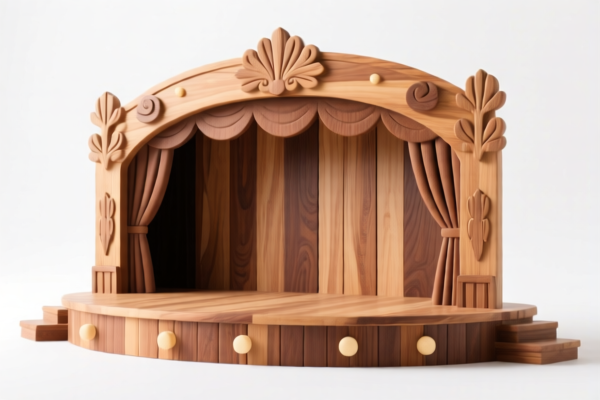 Wooden stage decorations