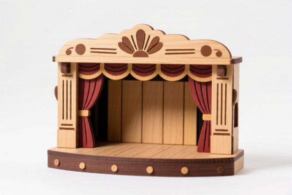 Wooden theatrical prop models