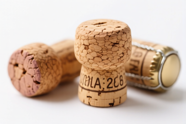 Natural Cork Stoppers for Beverage Bottles