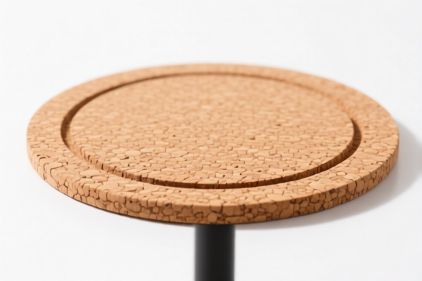 Cork backing for table