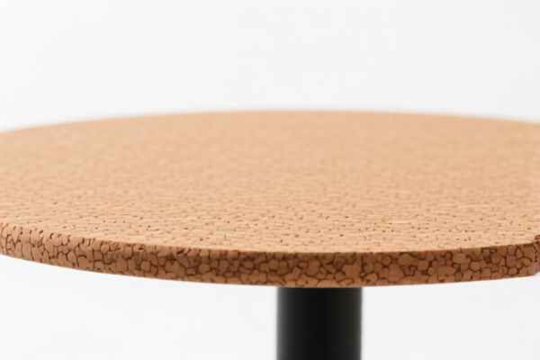 Cork backing for table