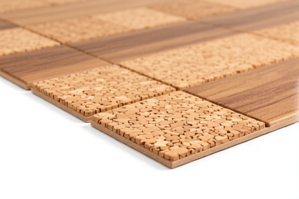 Cork flooring tiles