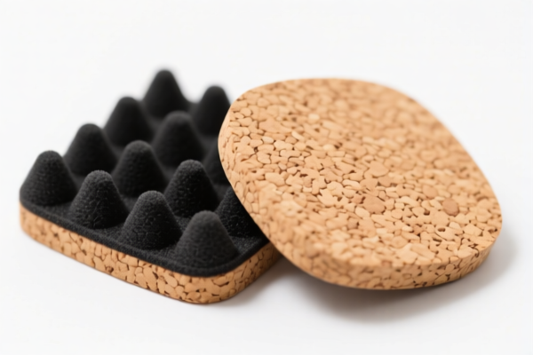 Cork sound damping pads