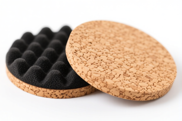 Cork sound damping pads