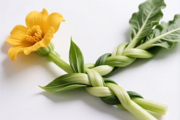 Vegetable flower stem plaiting products