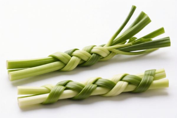 Vegetable stem plaiting products