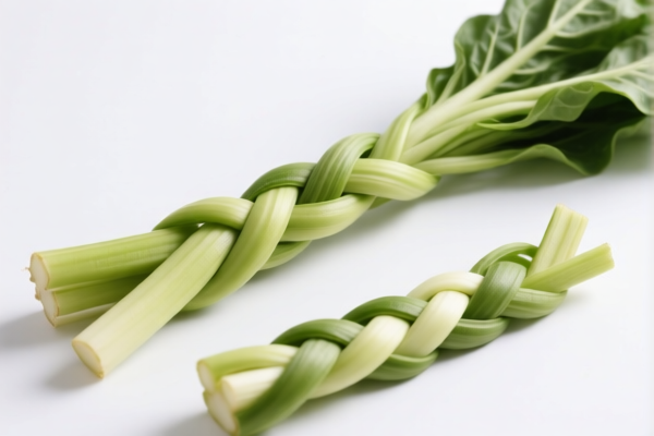 Vegetable stem plaiting products