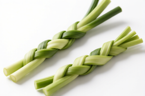 Vegetable stem plaiting products