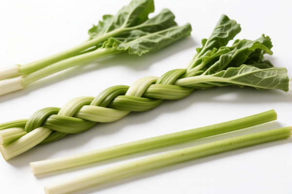 Vegetable stem plaiting products
