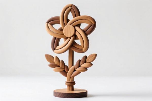 Wood Plaiting Flower Stands