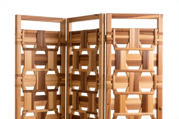 Wood Plaiting Room Divider