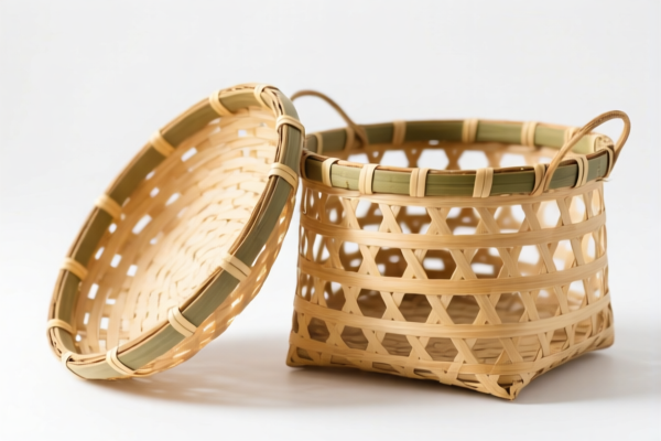 Handwoven Bamboo Fishing Baskets