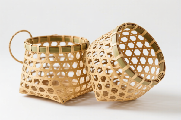 Handwoven Bamboo Fishing Baskets