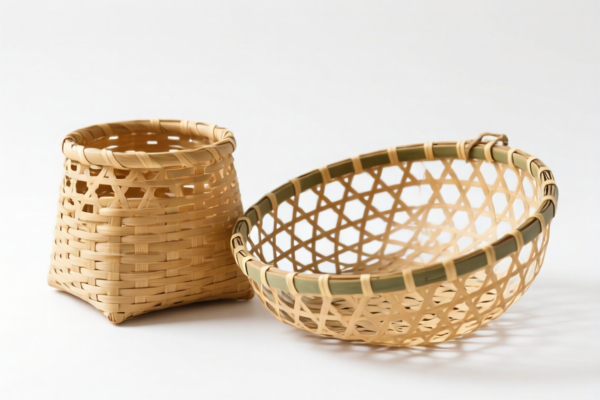 Handwoven Bamboo Fishing Baskets