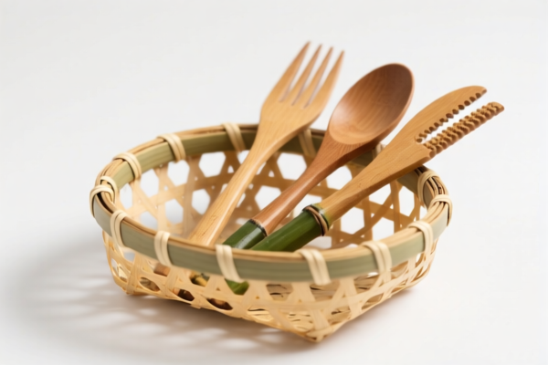 Bamboo Cutlery Basket