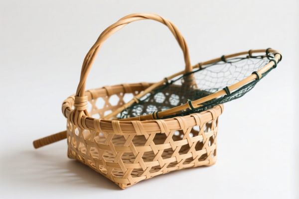 Handmade Rattan Fishing Basket