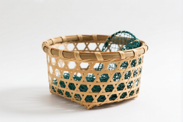 Rustic Style Rattan Fishing Basket