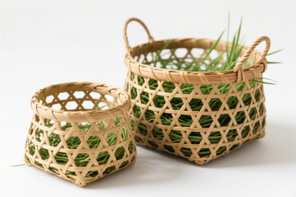 Grass Woven Fishing Baskets
