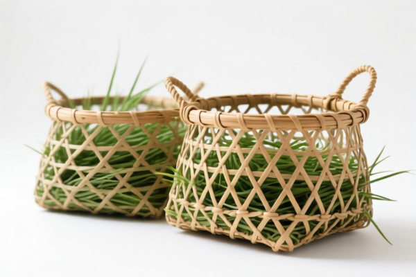 Grass Woven Fishing Baskets