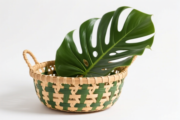 Palm Leaf Decorative Basket