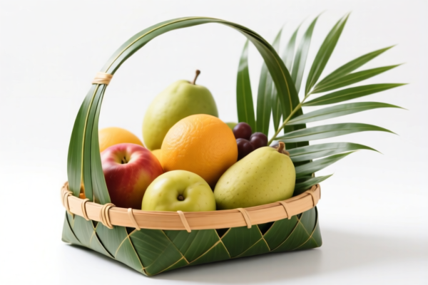 Palm Leaf Fruit Basket