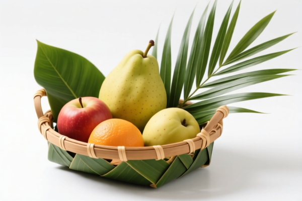 Palm Leaf Fruit Basket
