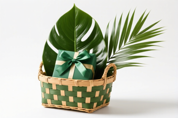 Palm Leaf Gift Basket
