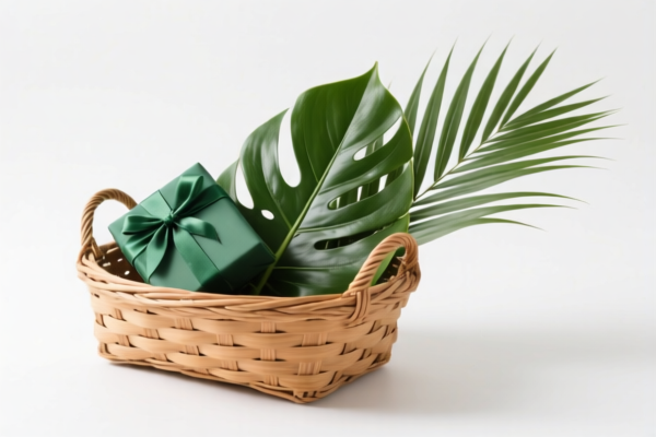 Palm Leaf Gift Basket