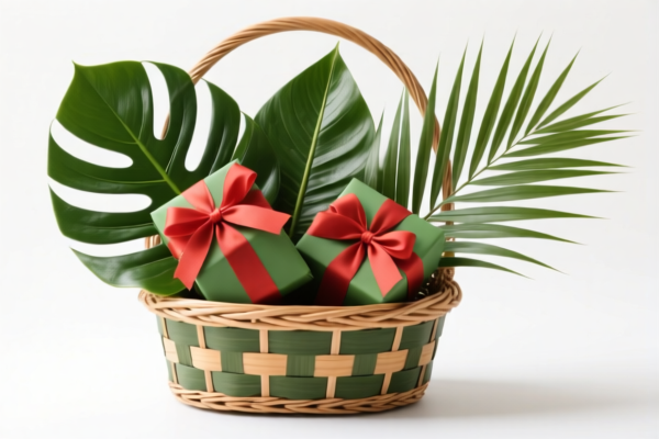 Palm Leaf Gift Basket