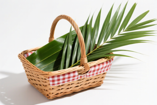 Palm Leaf Picnic Basket