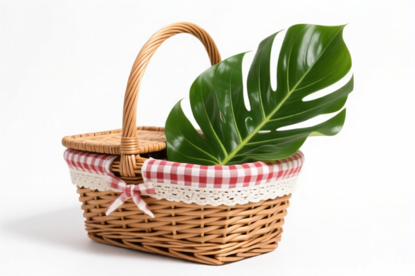 Palm Leaf Picnic Basket