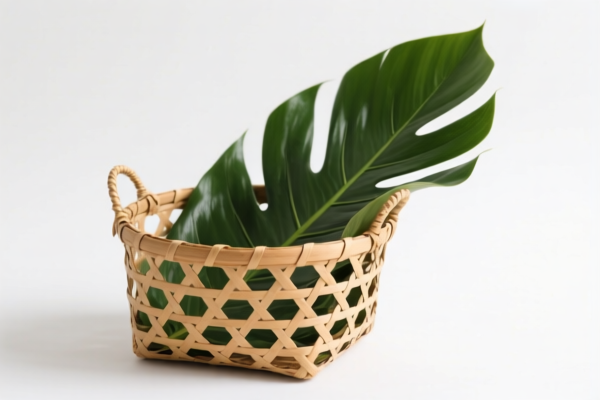 Palm Leaf Woven Basket