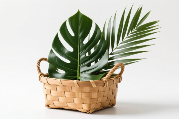Palm Leaf Gift Basket