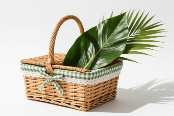 Palm Leaf Picnic Basket